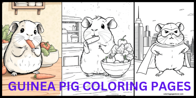 GUINEA PIG COLORING PAGES