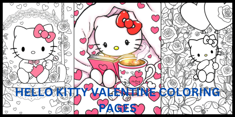 Hello Kitty Valentine Coloring Pages