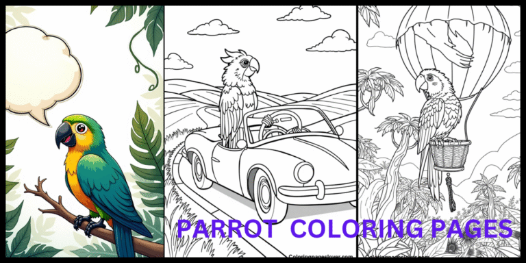 Parrot Coloring Pages