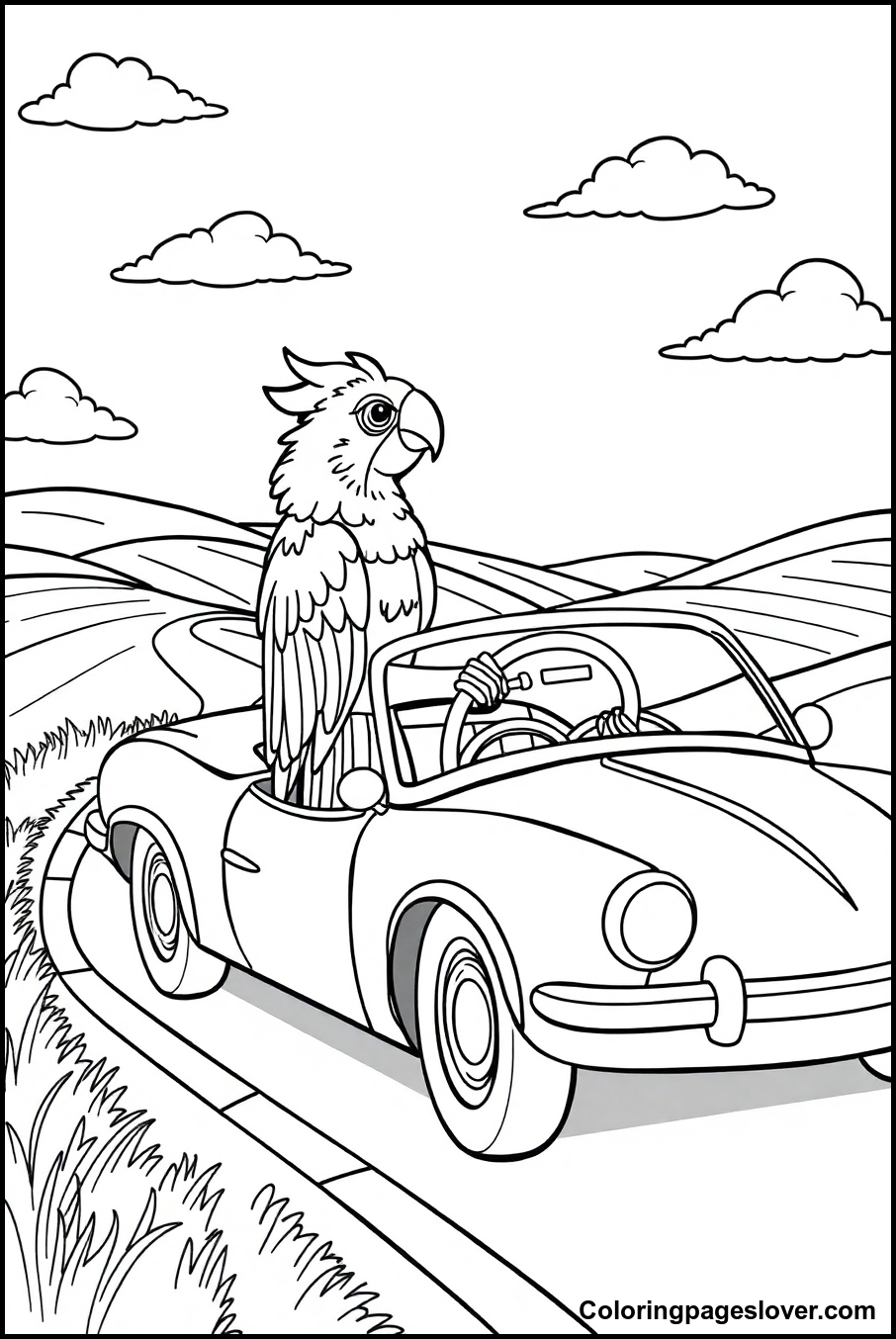 Parrot Coloring Pages 