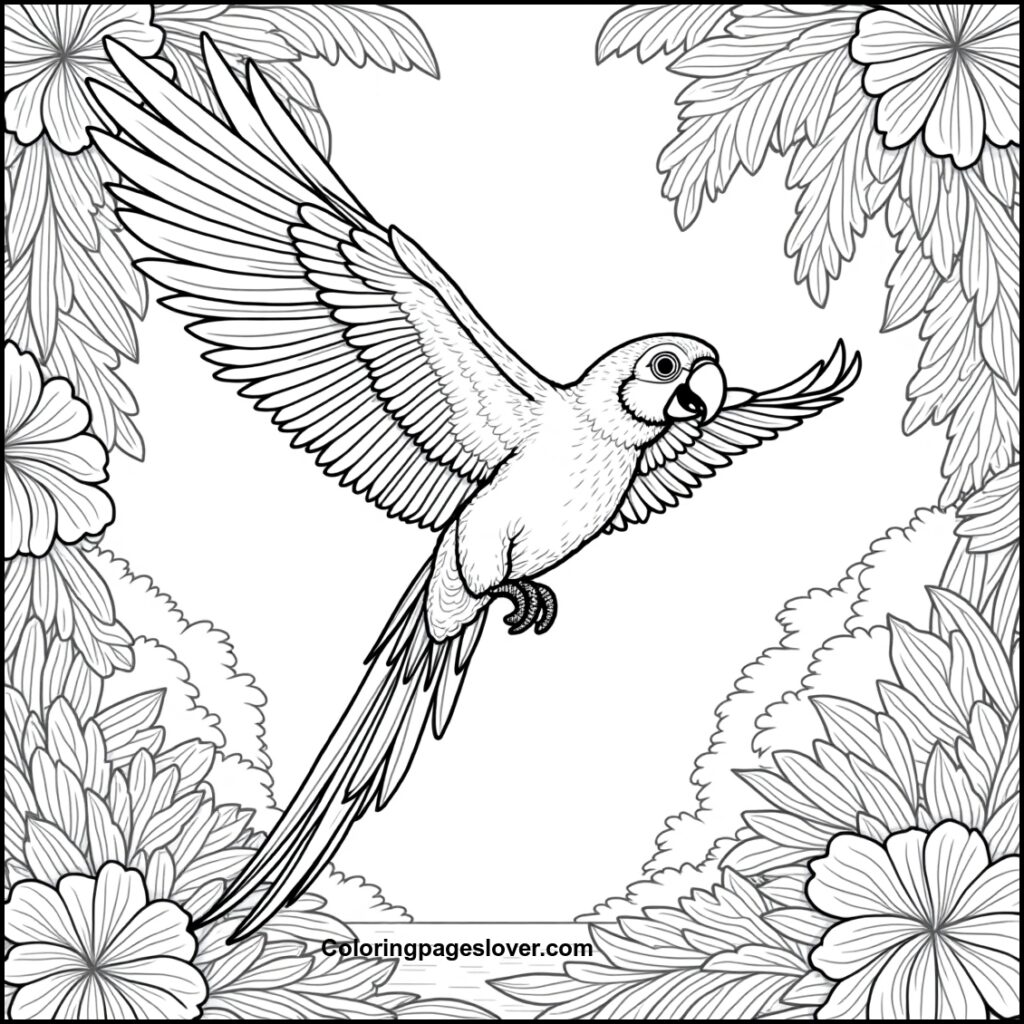 Parrot Coloring Pages 