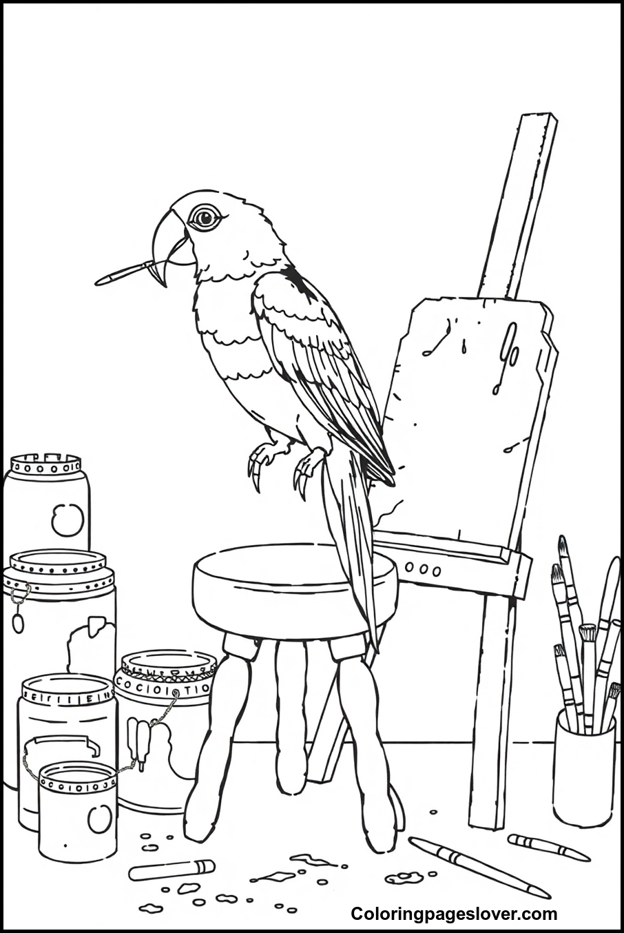 Parrot Coloring Pages 