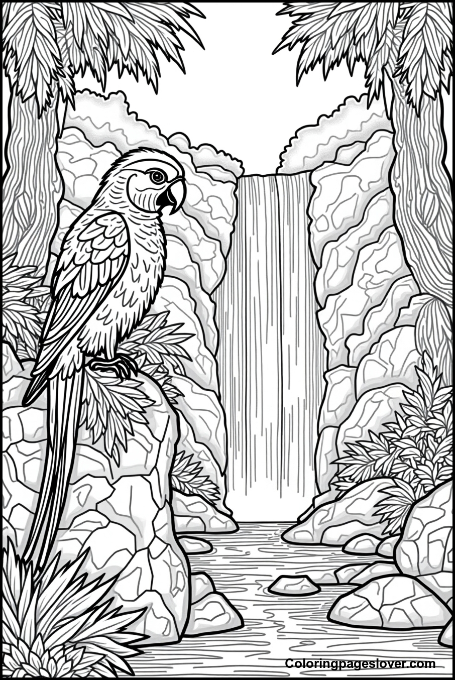 Parrot Coloring Pages