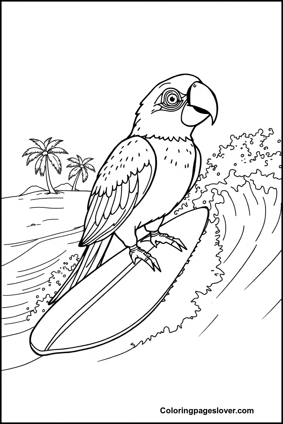 Parrot Coloring Pages 