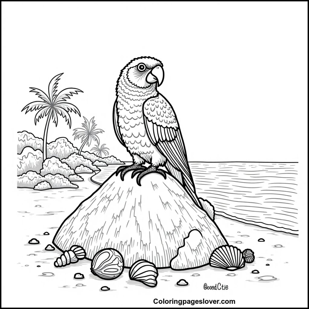 Parrot Coloring Pages 
