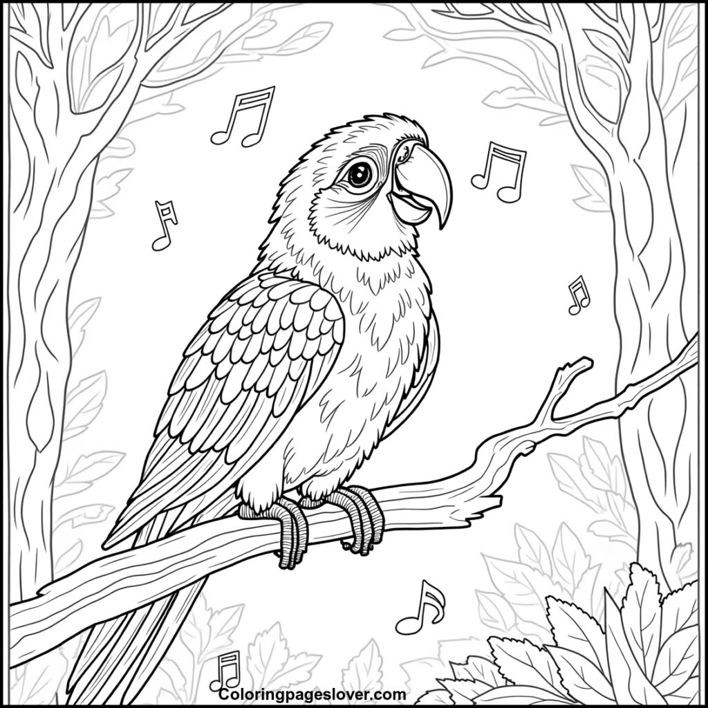 Parrot Coloring Pages 