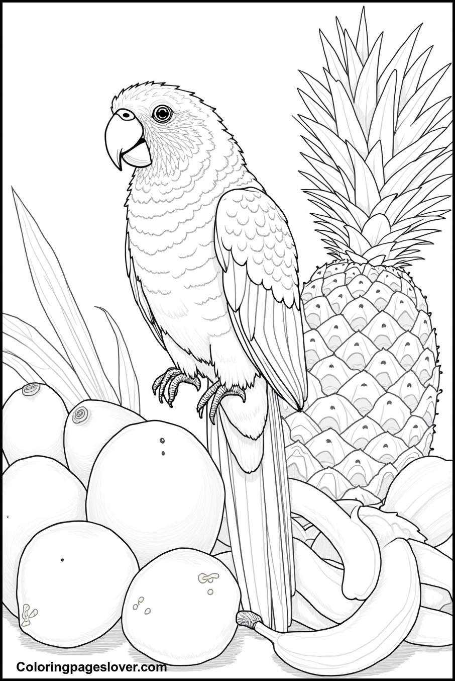 Parrot Coloring Pages 