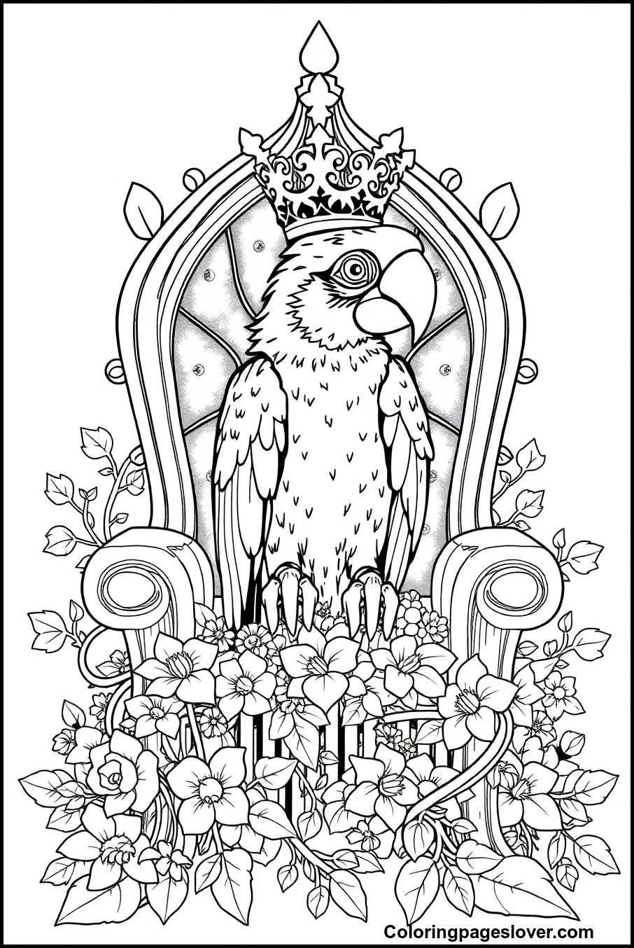 Parrot Coloring Pages 