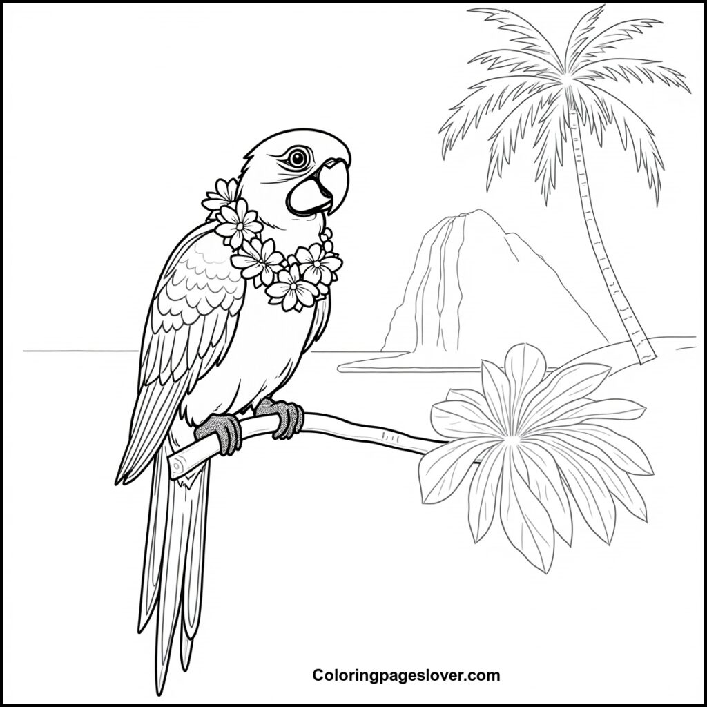 Parrot Coloring Pages 