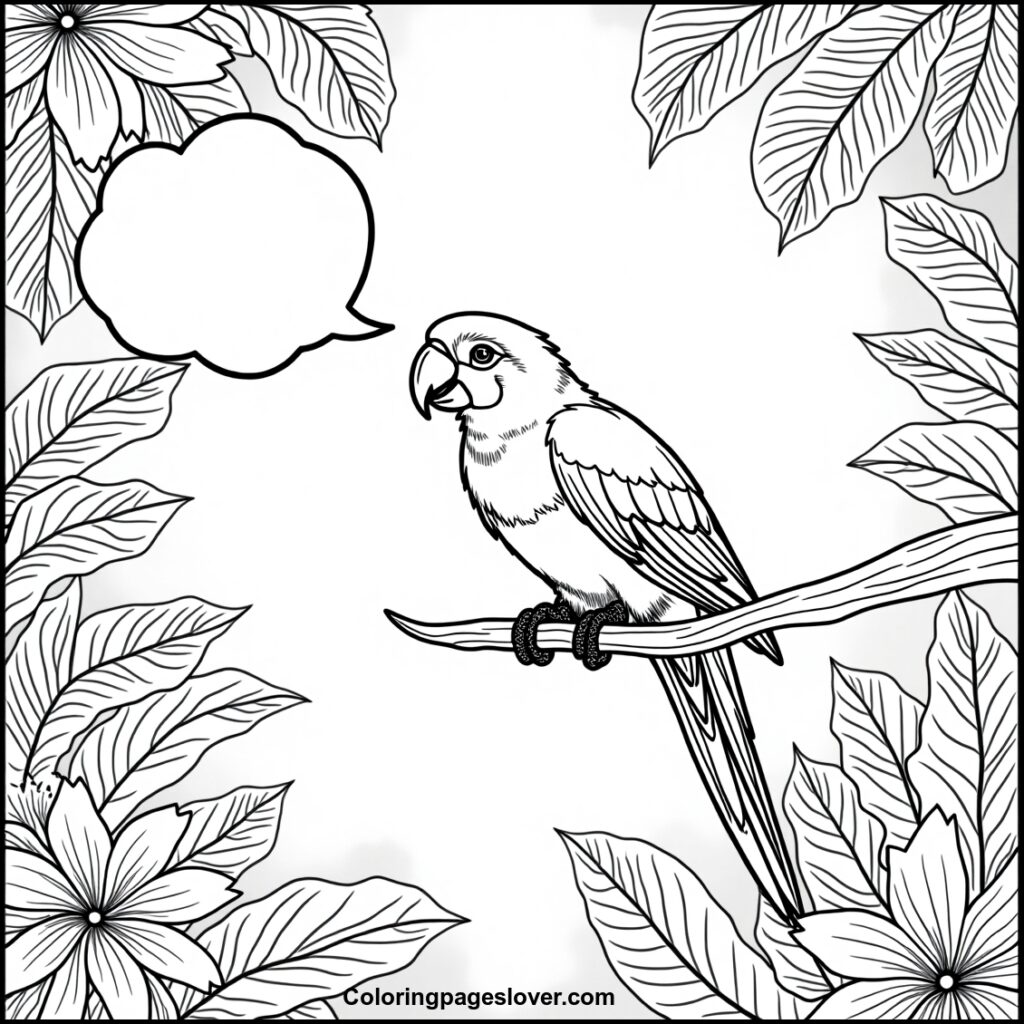 Parrot Coloring Pages 