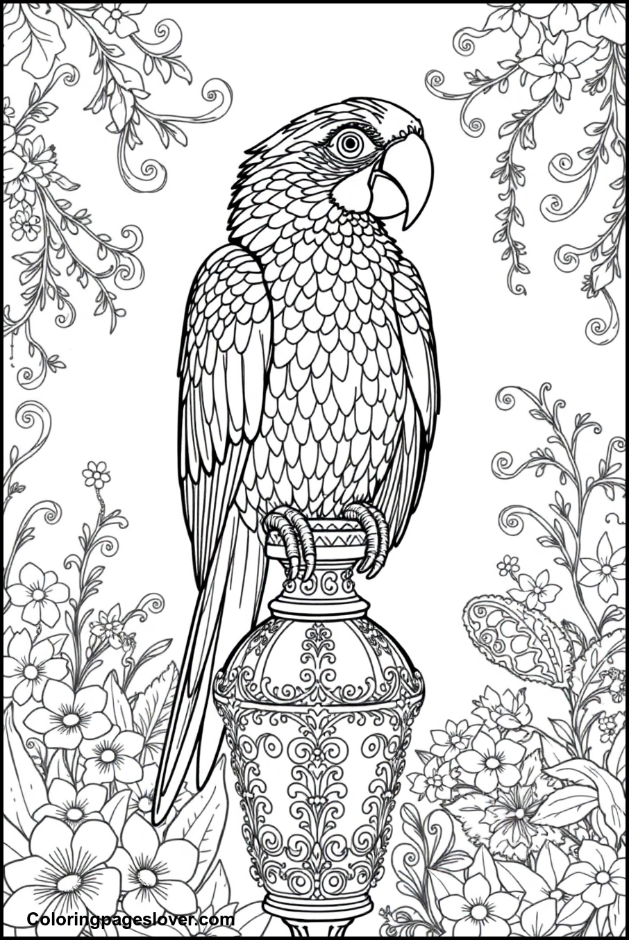 Parrot Coloring Pages 
