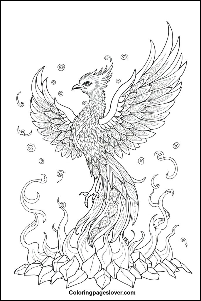 Phoenix Coloring Pages 