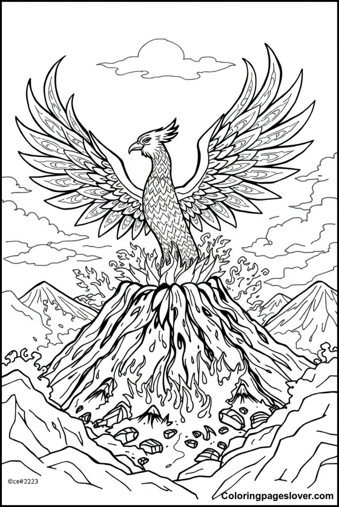 Phoenix Coloring Pages 