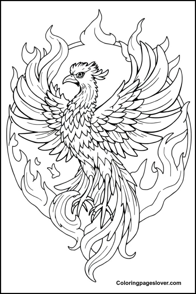 Phoenix Coloring Pages 