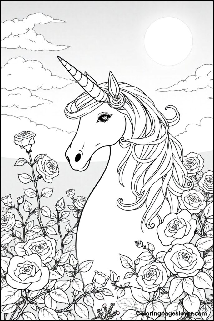 Unicorn Coloring Pages 