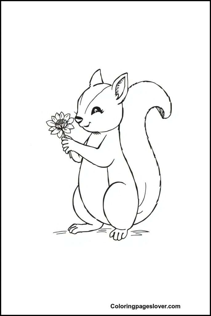 Squirrel Coloring Pages