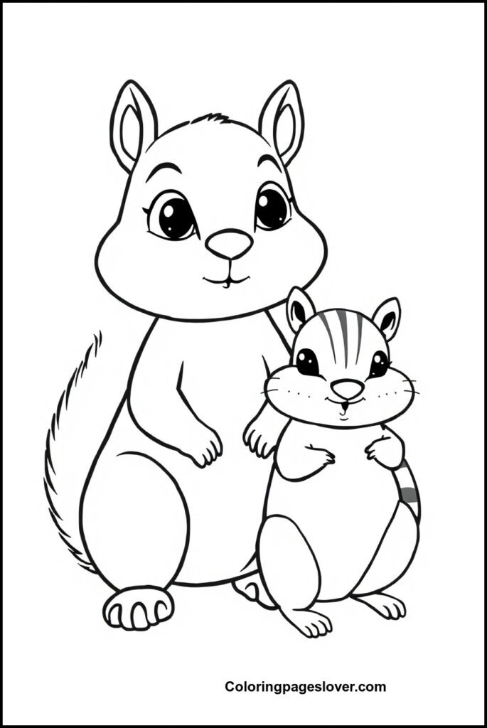 Squirrel Coloring Pages
