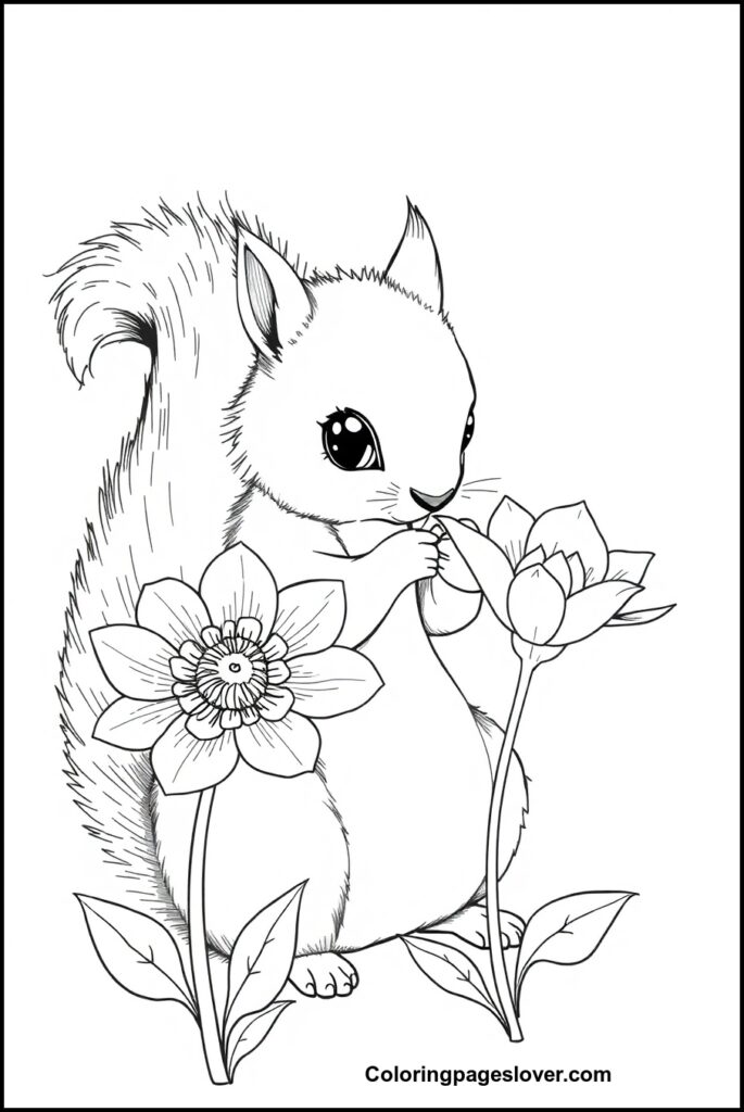 Squirrel Coloring Pages