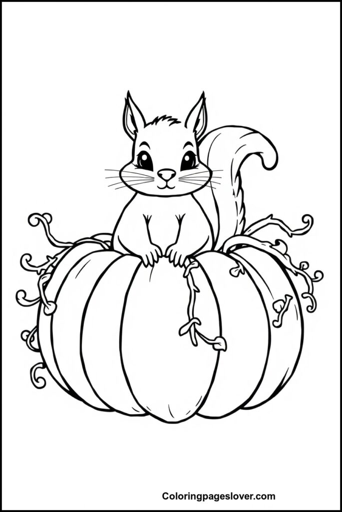 Squirrel Coloring Pages