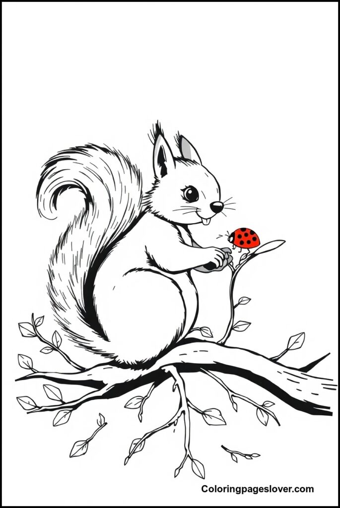 Squirrel Coloring Pages