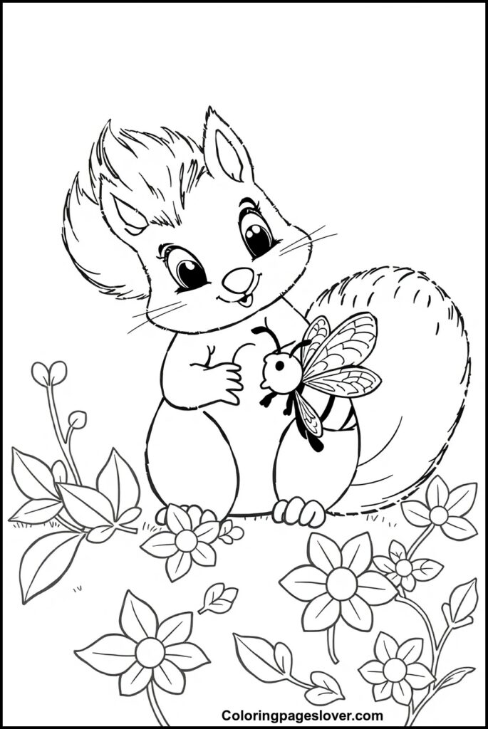 Squirrel Coloring Pages