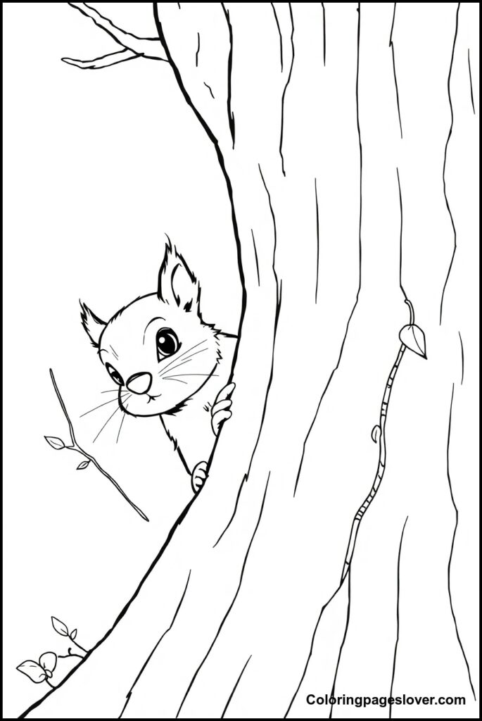 Squirrel Coloring Pages