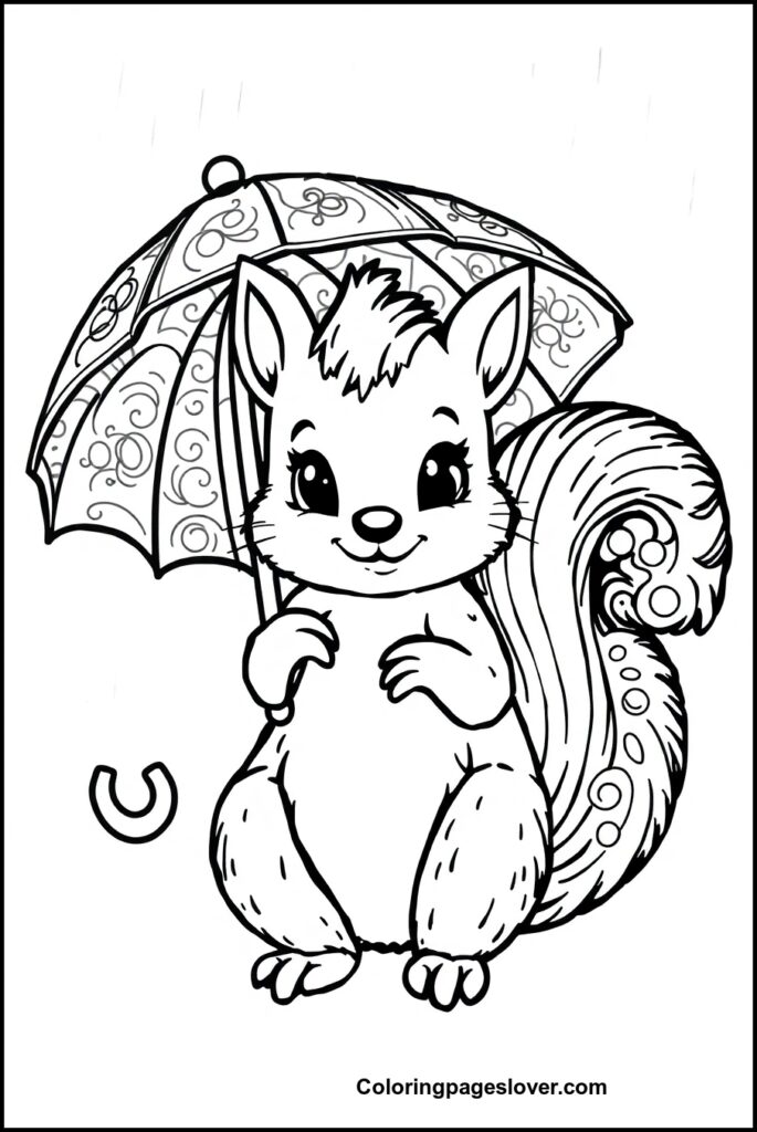 Squirrel Coloring Pages