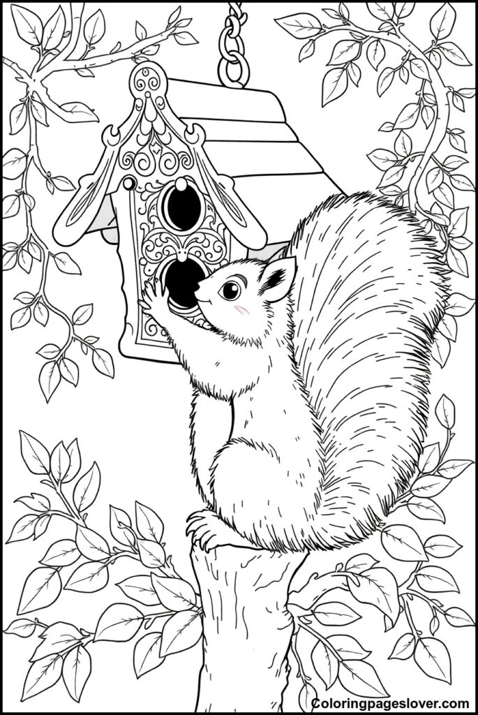 Squirrel Coloring Pages