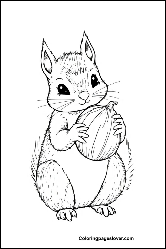 Squirrel Coloring Pages
