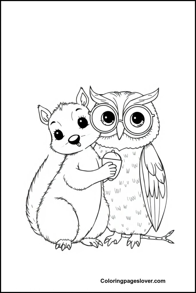 Squirrel Coloring Pages 