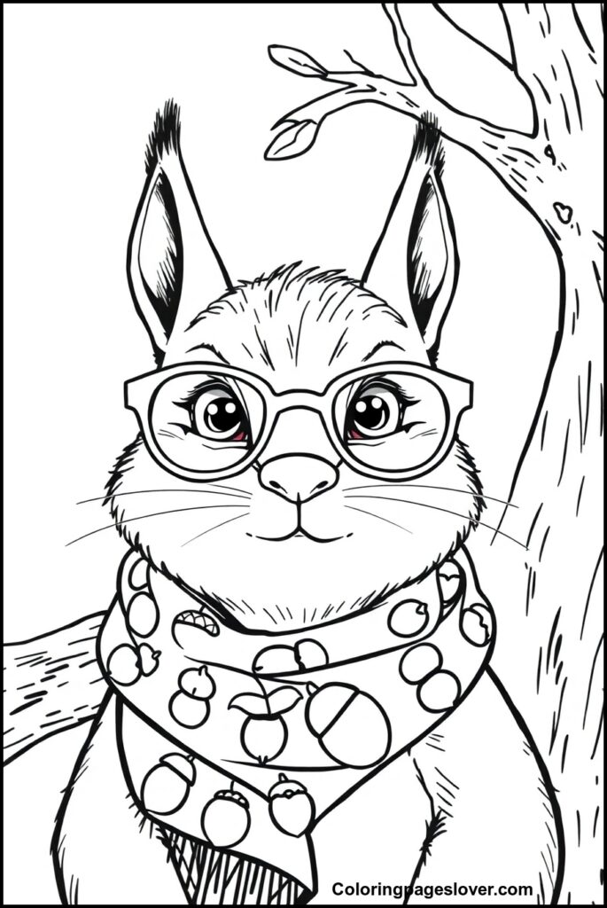 Squirrel Coloring Pages