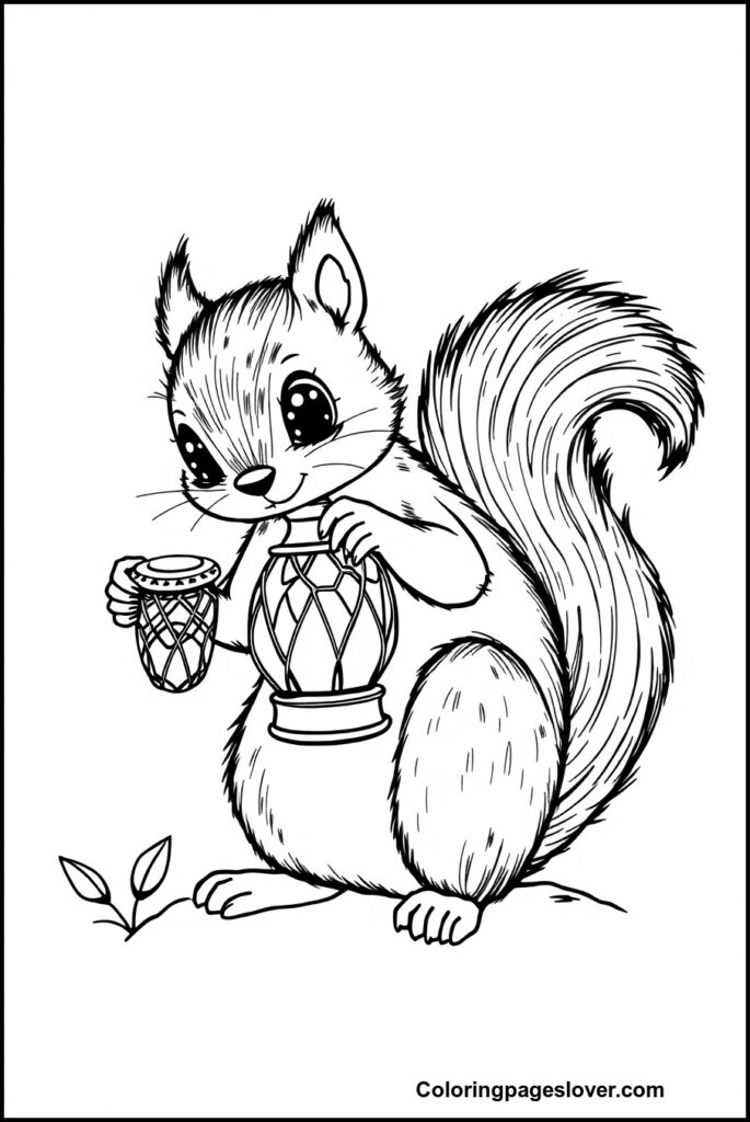 Squirrel Coloring Pages