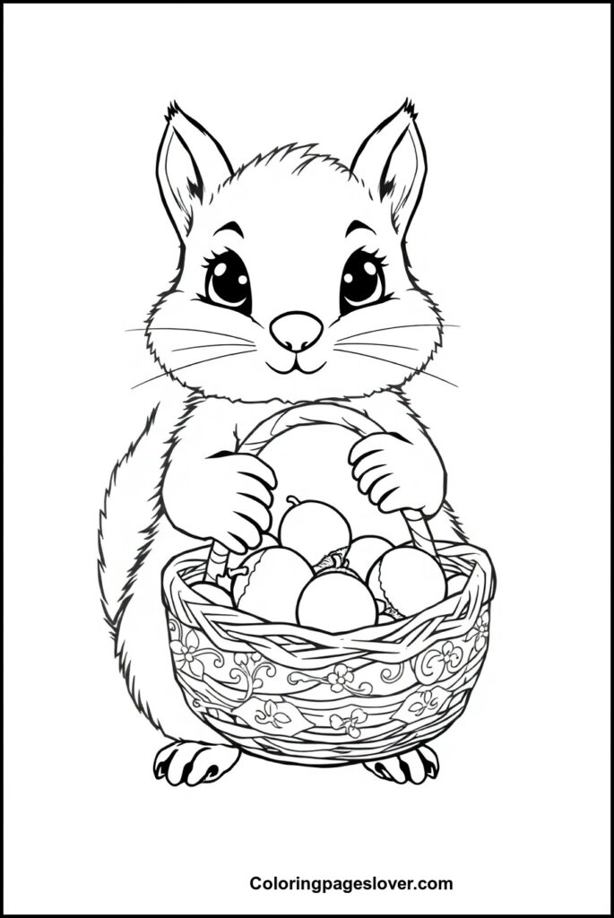 Squirrel Coloring Pages