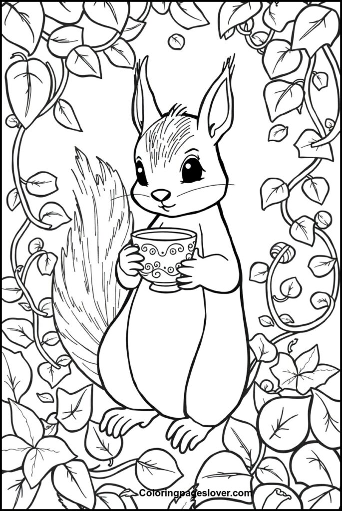 Squirrel Coloring Pages