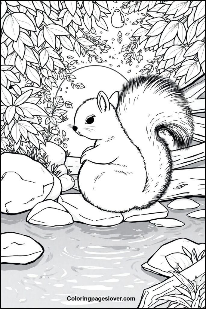 Squirrel Coloring Pages