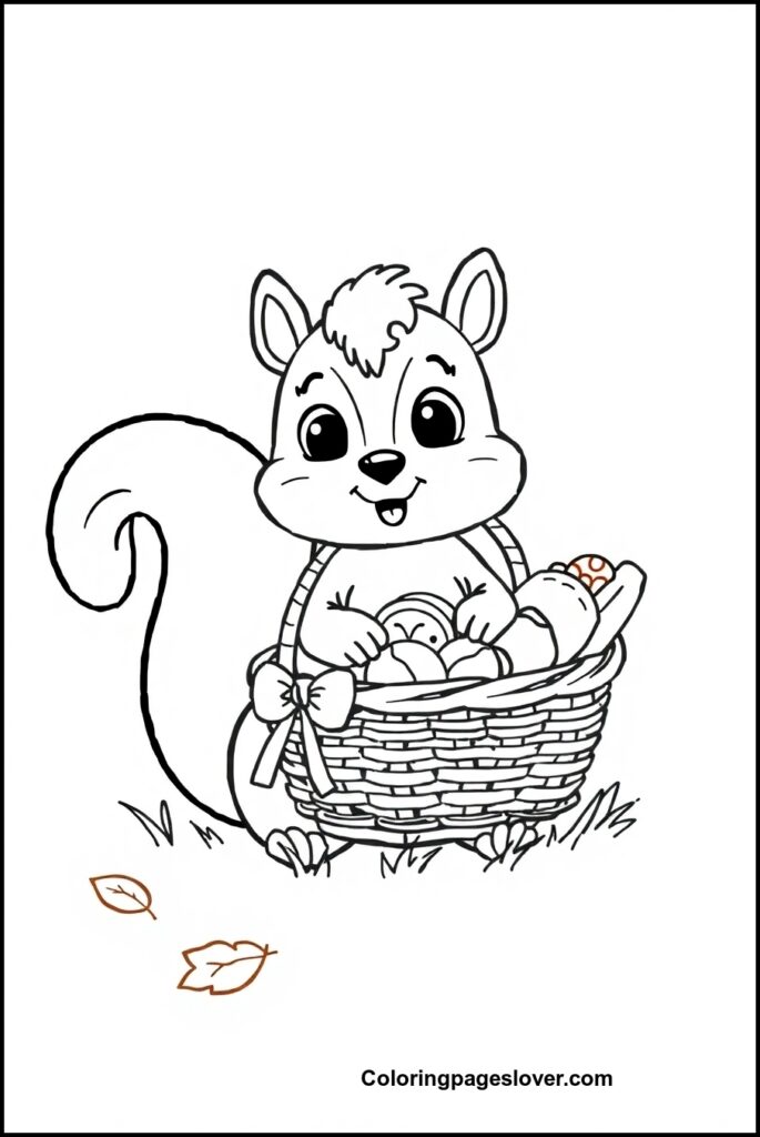 Squirrel Coloring Pages