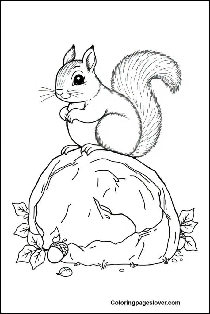 Squirrel Coloring Pages