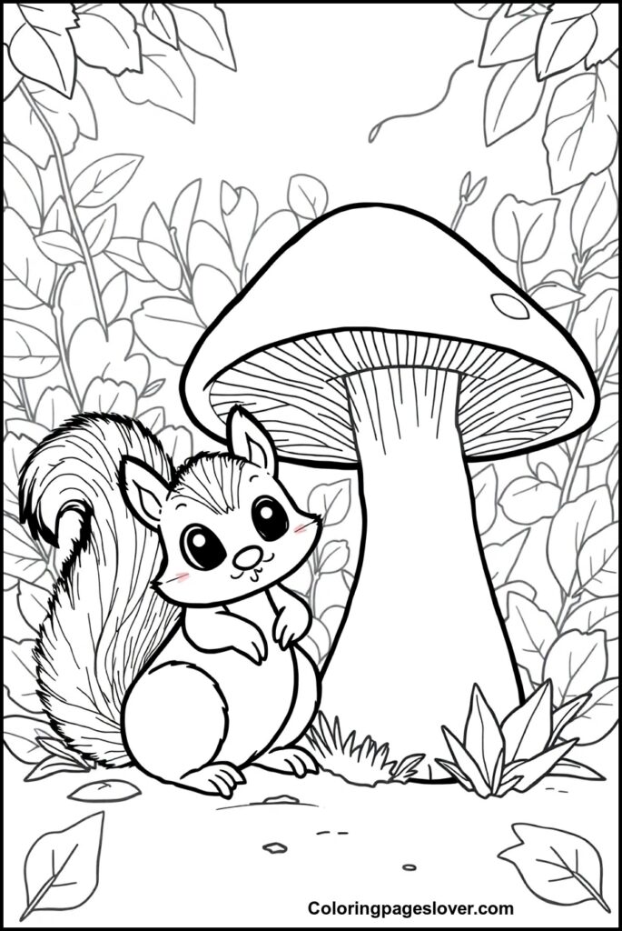 Squirrel Coloring Pages