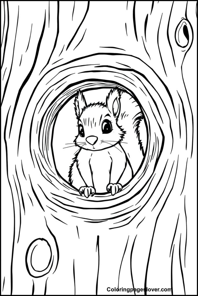 Squirrel Coloring Pages