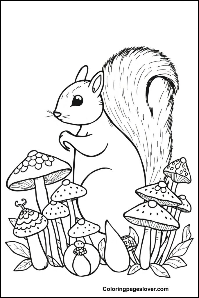 Squirrel Coloring Pages