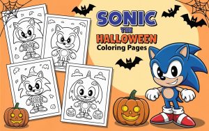Halloween Sonic Coloring Pages