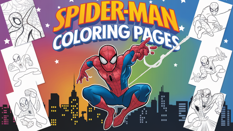Spiderman Coloring Pages Free Printable for Kids