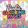 Coloring pages featuring Barbie characters.