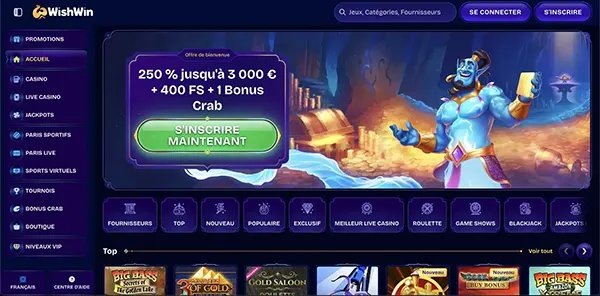 A Quick Look at Wishwin Casino’s Core Offering in Global
